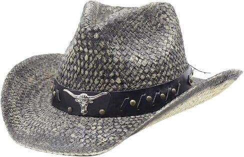 Western Cowboy Hat for Women and Men, Wide Brim Shapeable Summer Beach Sun Hat, Lightweight Cowgirl Hats for Outdoor Festival in Saudi Arabia