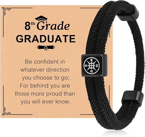 TempBeau 2026 Graduation Gifts for Boys Him - 8th Grade Graduation Bracelet for Him Primary/Middle School/High School/College Grads Gifts Class of 2026 Compass Bracelet for Teen Son Grandson Nephew in Saudi Arabia
