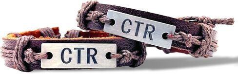 CTR Leather Bracelet for LDS Youth, Adjustable Choose The Right Wristband, Rustic Brown Christian Leather Jewelry Gift for Teens & Young Adults in Saudi Arabia