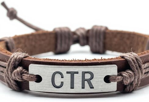 CTR Leather Bracelet for LDS Youth, Adjustable Choose The Right Wristband, Rustic Brown Christian Leather Jewelry Gift for Teens & Young Adults in Saudi Arabia