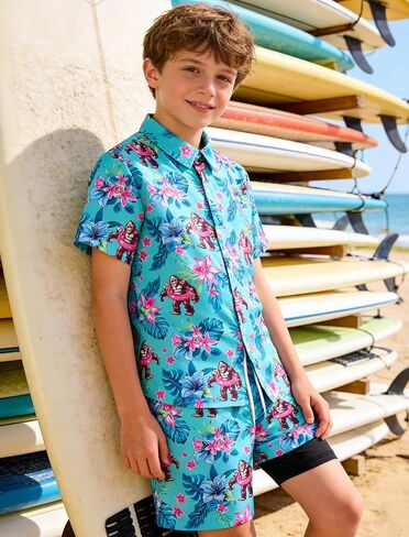 UNICOMIDEA Boys 4th of July Outfits Kids Patriotic Independence Day Tropical Short Sets for 5-12 Years in Saudi Arabia