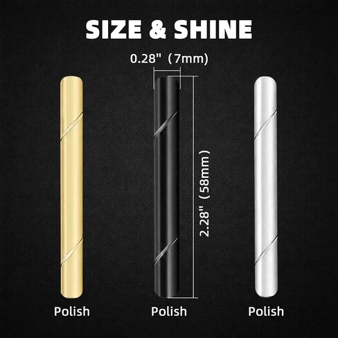 Roctee 3 Pack Tie Clips For Men, 2.3" (58mm) Metal Tie Bar Set For Regular Ties, Premium Spring Clasp Necktie Clips For Suit, Wedding, Business & Father Day Gift (Silver, Gold, Black) in Kuwait