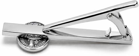 Virgin Mary Tie Clip – Medal Tie Bar for Men – Catholic Religious Tie Clip – Silver Tone Faith Jewelry Gift for Him – Christian Gift for Wedding, Church, Confirmation in Kuwait