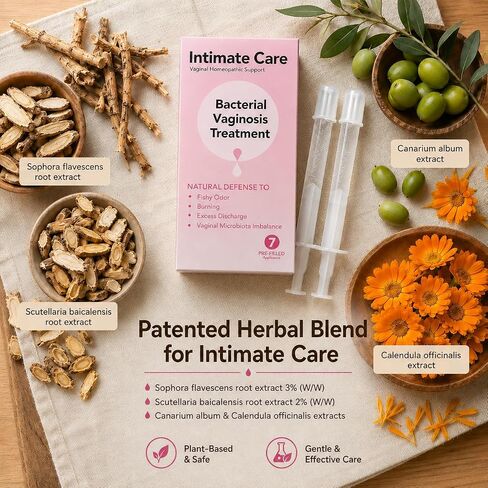 Bacterial Vaginosis Treatment, BV Treatment For Women, Natural Ingredients, Natural Homeopathic, Vaginal Applicators for Odor, Itching, Discharge, BV, and Vaginal Microbiota Imbalance, 7-PreFilled in Saudi Arabia