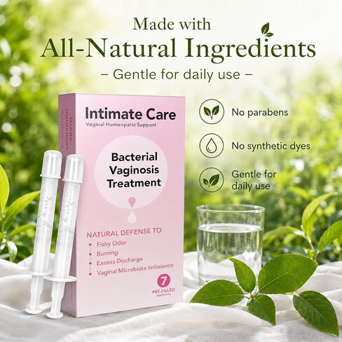 Bacterial Vaginosis Treatment, BV Treatment For Women, Natural Ingredients, Natural Homeopathic, Vaginal Applicators for Odor, Itching, Discharge, BV, and Vaginal Microbiota Imbalance, 7-PreFilled in Saudi Arabia