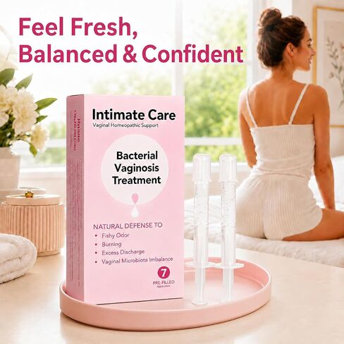 Bacterial Vaginosis Treatment, BV Treatment For Women, Natural Ingredients, Natural Homeopathic, Vaginal Applicators for Odor, Itching, Discharge, BV, and Vaginal Microbiota Imbalance, 7-PreFilled in Saudi Arabia