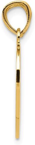 The Black Bow 14k Yellow Gold Daughter, Mom Set of 2 Heart Pendant, 17mm in Kuwait