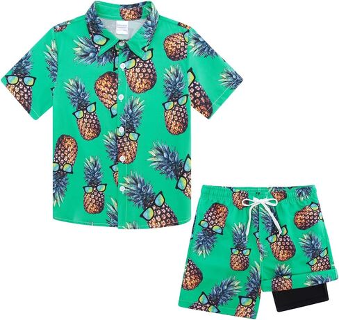 UNICOMIDEA Boys 4th of July Outfits Kids Patriotic Independence Day Tropical Short Sets for 5-12 Years in Saudi Arabia