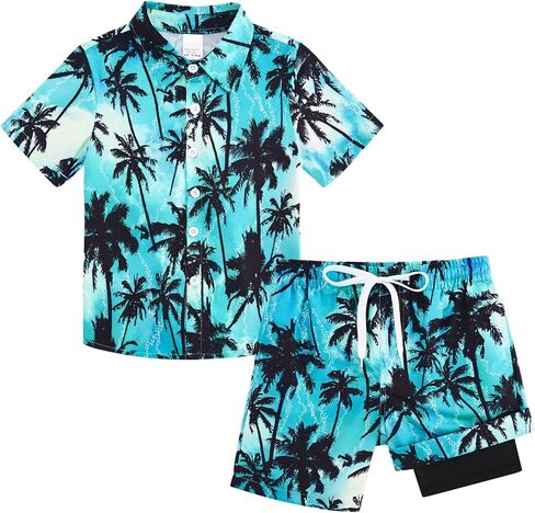 UNICOMIDEA Boys 4th of July Outfits Kids Patriotic Independence Day Tropical Short Sets for 5-12 Years in Saudi Arabia