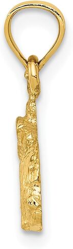 Real and Solid 14K Yellow Gold Polished Rabbit Pendant in Saudi Arabia