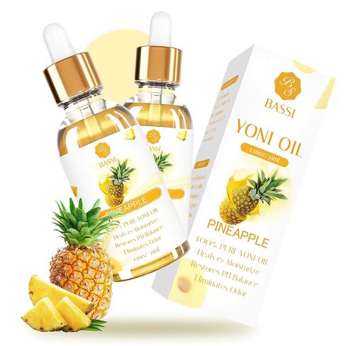 BASSI 2PCS Yoni Oil Organic Feminine Oil Vaginal Moisturizer - Ph Balance for Women - Feminine Deodorant - Eliminates Odor With Strawberry Essential Oil, All Natural Yoni Oil (Strawberry) in Saudi Arabia