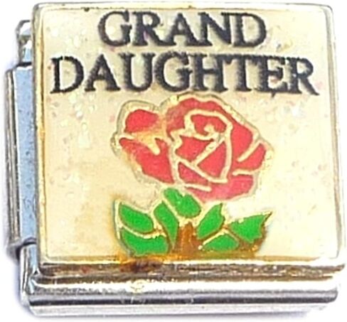 NewCharms Granddaughter Rose on White Grand Daughter Italian Charm in Kuwait