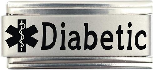 Diabetic Medical Alert Italian Charm Bracelet Jewelry Link in Kuwait
