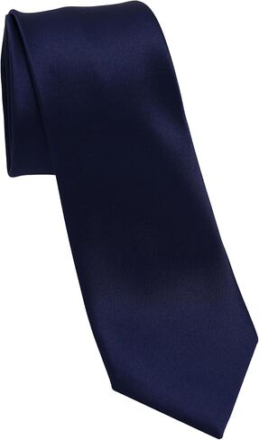 DKNY Men’s Navy Blue Solid & Pattern Necktie | Slim 2.75" Width | Modern Formal & Business Tie in Saudi Arabia