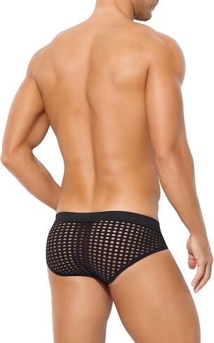Casey Kevin Men's Mesh Briefs Breathable See Through Fishnet Underwear Low Rise Sexy Panties for Men in Saudi Arabia