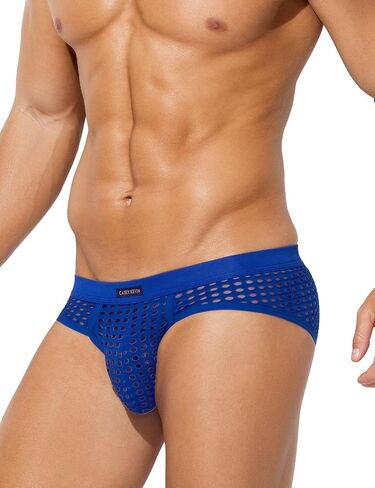 Casey Kevin Men's Mesh Briefs Breathable See Through Fishnet Underwear Low Rise Sexy Panties for Men in Saudi Arabia