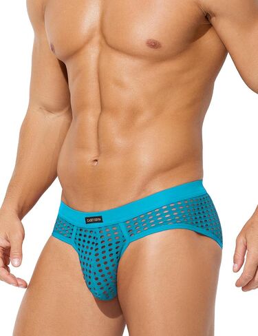 Casey Kevin Men's Mesh Briefs Breathable See Through Fishnet Underwear Low Rise Sexy Panties for Men in Saudi Arabia