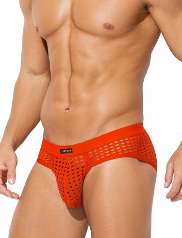 Casey Kevin Men's Mesh Briefs Breathable See Through Fishnet Underwear Low Rise Sexy Panties for Men in Saudi Arabia
