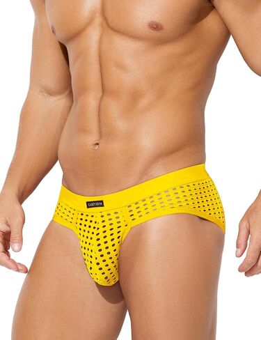 Casey Kevin Men's Mesh Briefs Breathable See Through Fishnet Underwear Low Rise Sexy Panties for Men in Saudi Arabia