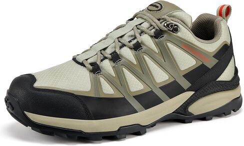 Men's Waterproof Hiking Shoes, Lightweight TPU Arch Support Non-Slip, EVA Midsole Shock-Absorbing, Wear-Resistant Rubber Outsole for Outdoor Trekking Camping Mountaineering in Saudi Arabia