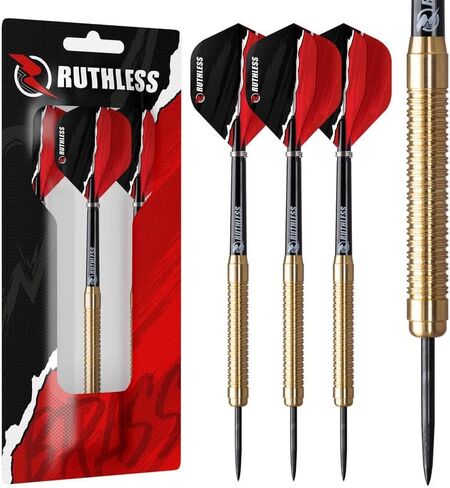 RUTHLESS Eagles | Steel Tip Brass Darts Set with Smooth Barrel Design, Dart Flights and Stems Included (D0454) in Saudi Arabia