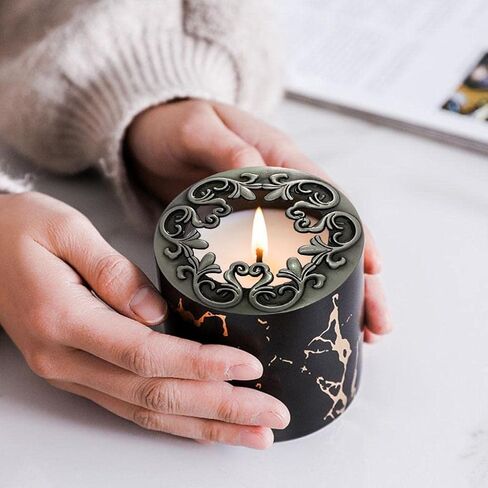 Candle Lid Topper Zinc Alloy Candle Accessories Candle Shade Candle Sleeve Helps Candles Evenly Suitable for Home Room Bedroom in Saudi Arabia