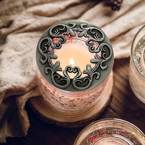 Candle Lid Topper Zinc Alloy Candle Accessories Candle Shade Candle Sleeve Helps Candles Evenly Suitable for Home Room Bedroom in Saudi Arabia
