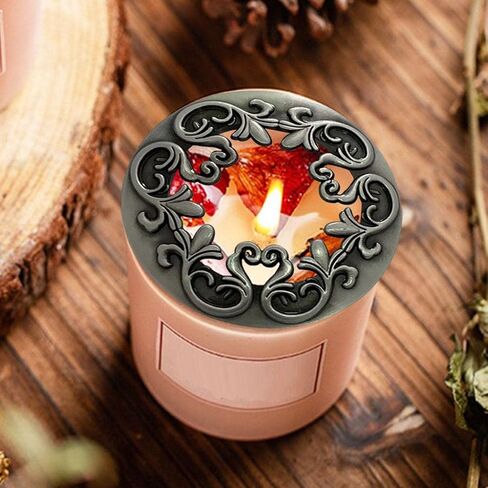 Candle Lid Topper Zinc Alloy Candle Accessories Candle Shade Candle Sleeve Helps Candles Evenly Suitable for Home Room Bedroom in Saudi Arabia