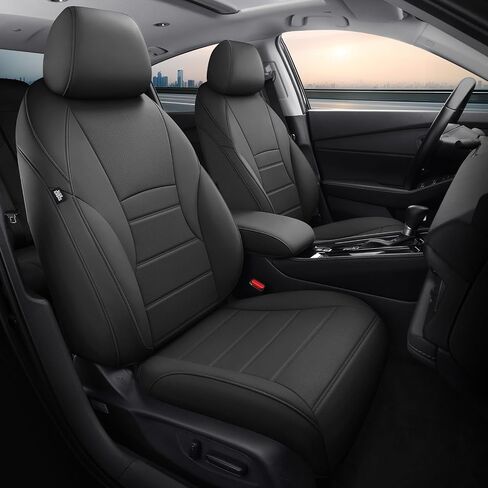Custom for Honda Accord Seat Covers 2018 2019 2020 2021 2022 EX-L, Touring, Sport, EX, Hybrid, Faux Leather Car Seats Cover Full Set (Rear Row W/40/60 Split Backrest) - Black in Kuwait