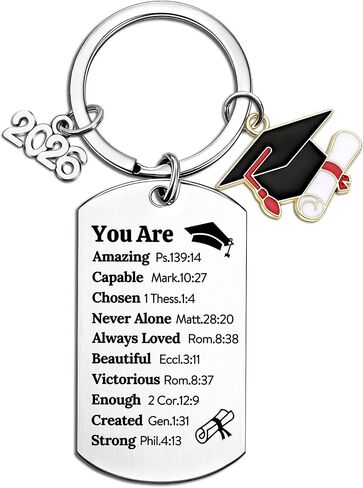 2026 Graduation Gift for Her Him Girls Boys, Class of 2026 Keychain Graduation Gifts for College Middle High School Graduates Daughter Son Inspirational Religious Christian Gift for Women Men in Saudi Arabia