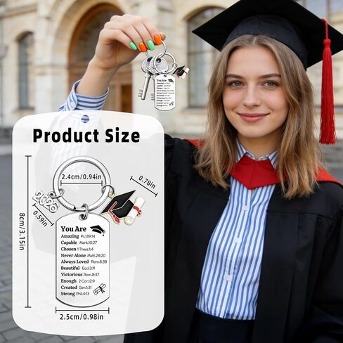 2026 Graduation Gift for Her Him Girls Boys, Class of 2026 Keychain Graduation Gifts for College Middle High School Graduates Daughter Son Inspirational Religious Christian Gift for Women Men in Saudi Arabia