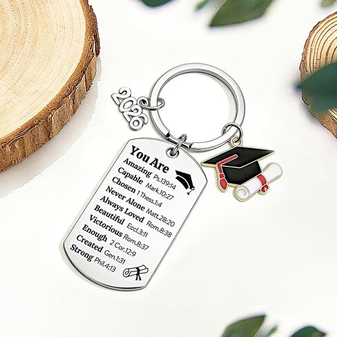 2026 Graduation Gift for Her Him Girls Boys, Class of 2026 Keychain Graduation Gifts for College Middle High School Graduates Daughter Son Inspirational Religious Christian Gift for Women Men in Saudi Arabia