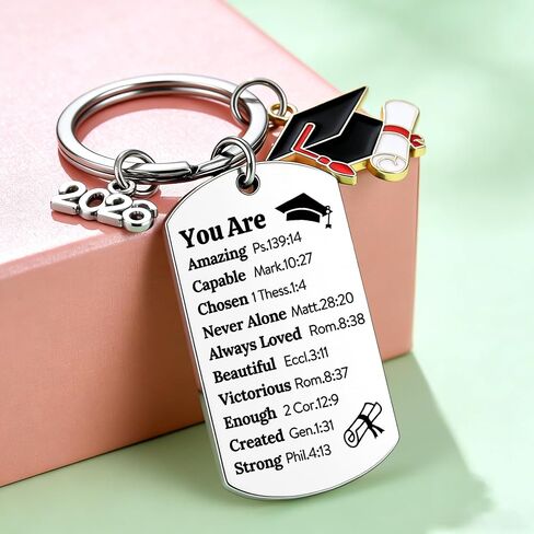 2026 Graduation Gift for Her Him Girls Boys, Class of 2026 Keychain Graduation Gifts for College Middle High School Graduates Daughter Son Inspirational Religious Christian Gift for Women Men in Saudi Arabia