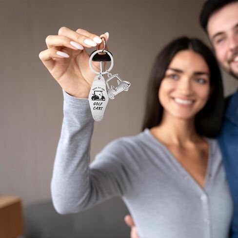 Golf Cart Keychain Golf Gifts Keychains for Men Women Keys To The Golfs Cart Accessories Retro Motel Golfs Carts Key Chain Retro Metal Keychains Gifts for Golfes Lovers Players in Kuwait