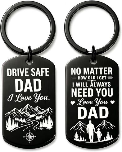 Fathers Valentines Day Gifts for Him Dad Stocking Stuffers for Men Drive Safe Keychain Boyfriend Christmas Husband in Kuwait