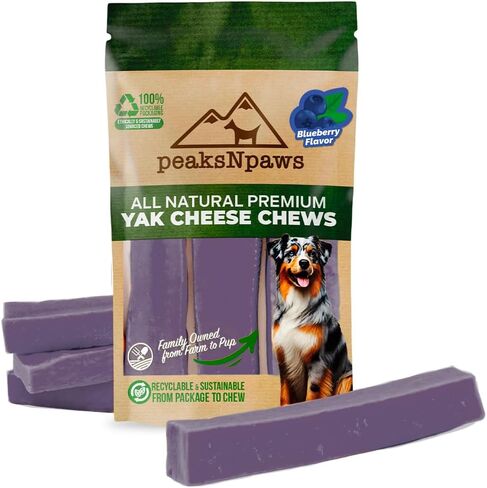 Yak Cheese Himalayan Dog Chews with Strawberry, High Protein, Natural Dog Treats, Dog Chew Sticks for Aggressive Chewers, Long Lasting Treat for Small, Medium & Large Dogs, 3 Chews in Kuwait