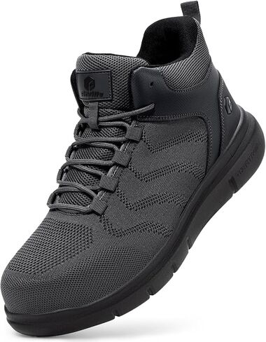 FitVille Extra Wide Work Boots for Men Composite Steel Toe Safety Boots High Top Work Shoes for Men in Kuwait