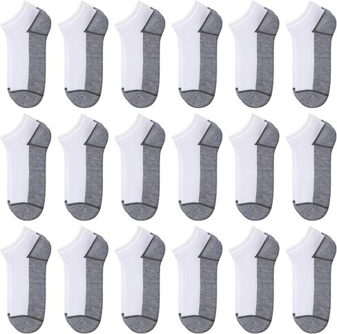 18 Pairs Boys Ankle Socks, Thin Low Cut Kids Socks 4-6 6-8 8-10 Years Old, White Black School Socks Boys/Girls in Saudi Arabia