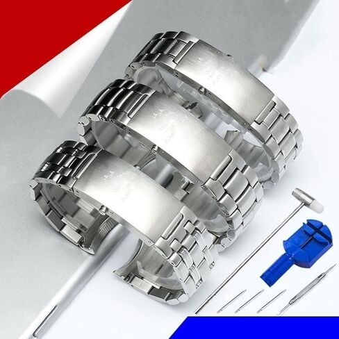 hooson Men's Steel Watch Strap For Omega Seamaster 300 Speedmaster 600 Ocean's Heart Watchband in Kuwait