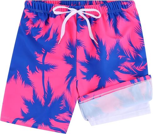 Boys Swim Trunks with 4-Way Stretch Liner - Quick Dry Bathing Suit - Swim Shorts for Little & Teen Boys in Saudi Arabia
