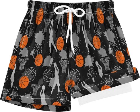 Boys Swim Trunk with Compression Liner Quick Dry Board Shorts Summer Beach Swimsuit Bathing Suit in Saudi Arabia