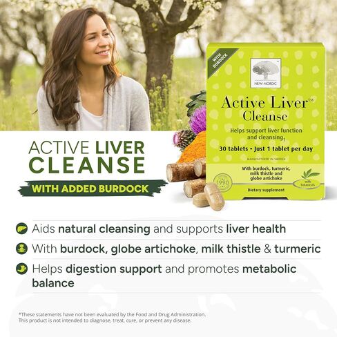 NEW NORDIC Active Liver Cleanse 30 Day Supply, Cleansing Support, 30 Tablets (Pack of 1) in Kuwait