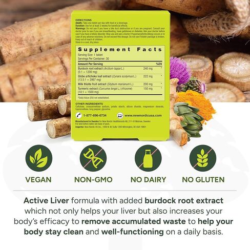 NEW NORDIC Active Liver Cleanse 30 Day Supply, Cleansing Support, 30 Tablets (Pack of 1) in Kuwait