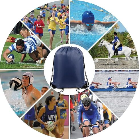 BeeGreen Reflective Drawstring Bags 50 Packs Navy Blue Large Drawstring Bags String Backpack for Gym Sports Trip with Reflective Strip Cinch Sack DIY for Women Men Team 50 Pieces in Saudi Arabia