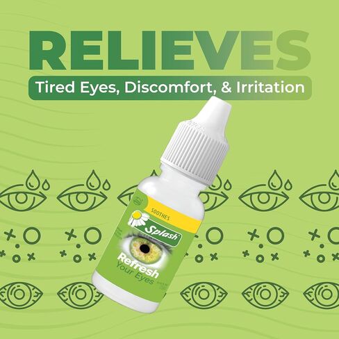 Splash Refresh Soothing Eyes Drops for Tired Eyes, Contains Chamomile, Daily Use 0.5 Fl Oz Bottle (Pack of 1) in Kuwait