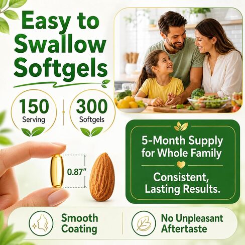 LMADELY Oil of Oregano Softgels with Black Seed Oil & Coconut Oil, 300 Count Small Softgels, 3-in-1 Oregano Extract Supplement, Non-GMO Herbal Formula for Daily Wellness in Saudi Arabia