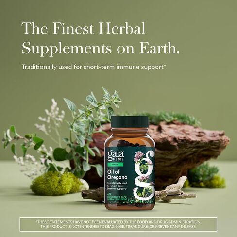 Gaia Herbs Oil of Oregano Immune & Antioxidant Support*, 60 Vegan Liquid Phyto-Caps Black Seed Oil Lung, Respiratory & Antioxidant Support*, 60 Vegan Liquid Phyto-Caps -Bundle (Pack of 2) in Saudi Arabia