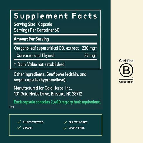 Gaia Herbs Oil of Oregano Immune & Antioxidant Support*, 60 Vegan Liquid Phyto-Caps Black Seed Oil Lung, Respiratory & Antioxidant Support*, 60 Vegan Liquid Phyto-Caps -Bundle (Pack of 2) in Saudi Arabia