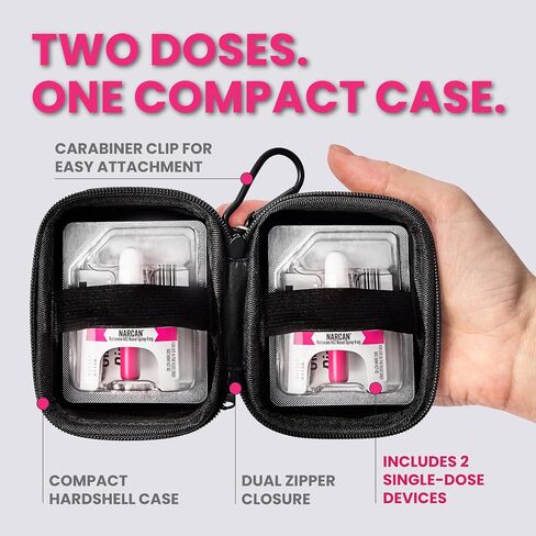 NARCAN Nasal Spray 4 mg with Carrying Case, Emergency Treatment of Opioid Overdose, 2 Single-Dose Devices in Saudi Arabia