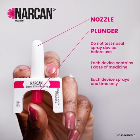 NARCAN Nasal Spray 4 mg with Carrying Case, Emergency Treatment of Opioid Overdose, 2 Single-Dose Devices in Saudi Arabia